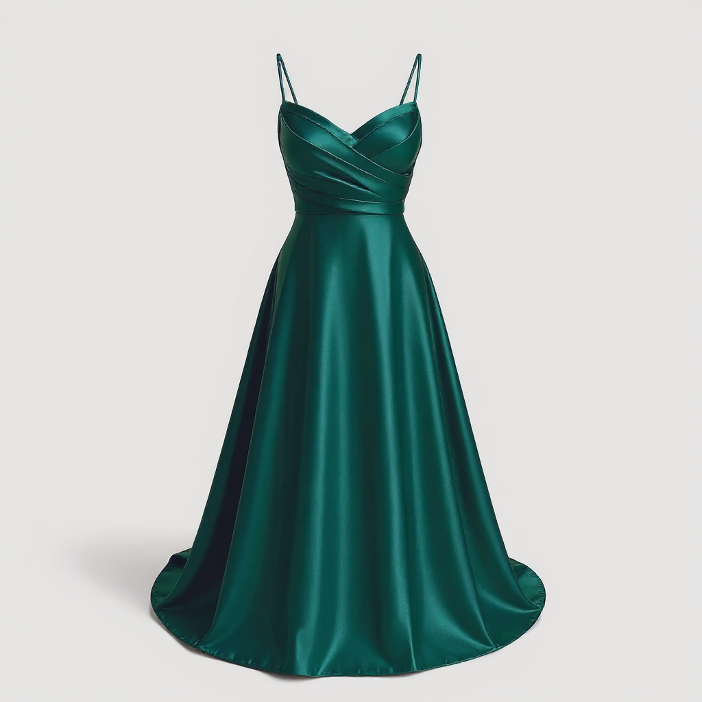 Dress : Jurk Dames Smaragdgroen - Elegante Lange met V-hals in Smaragdgroen van Pantino