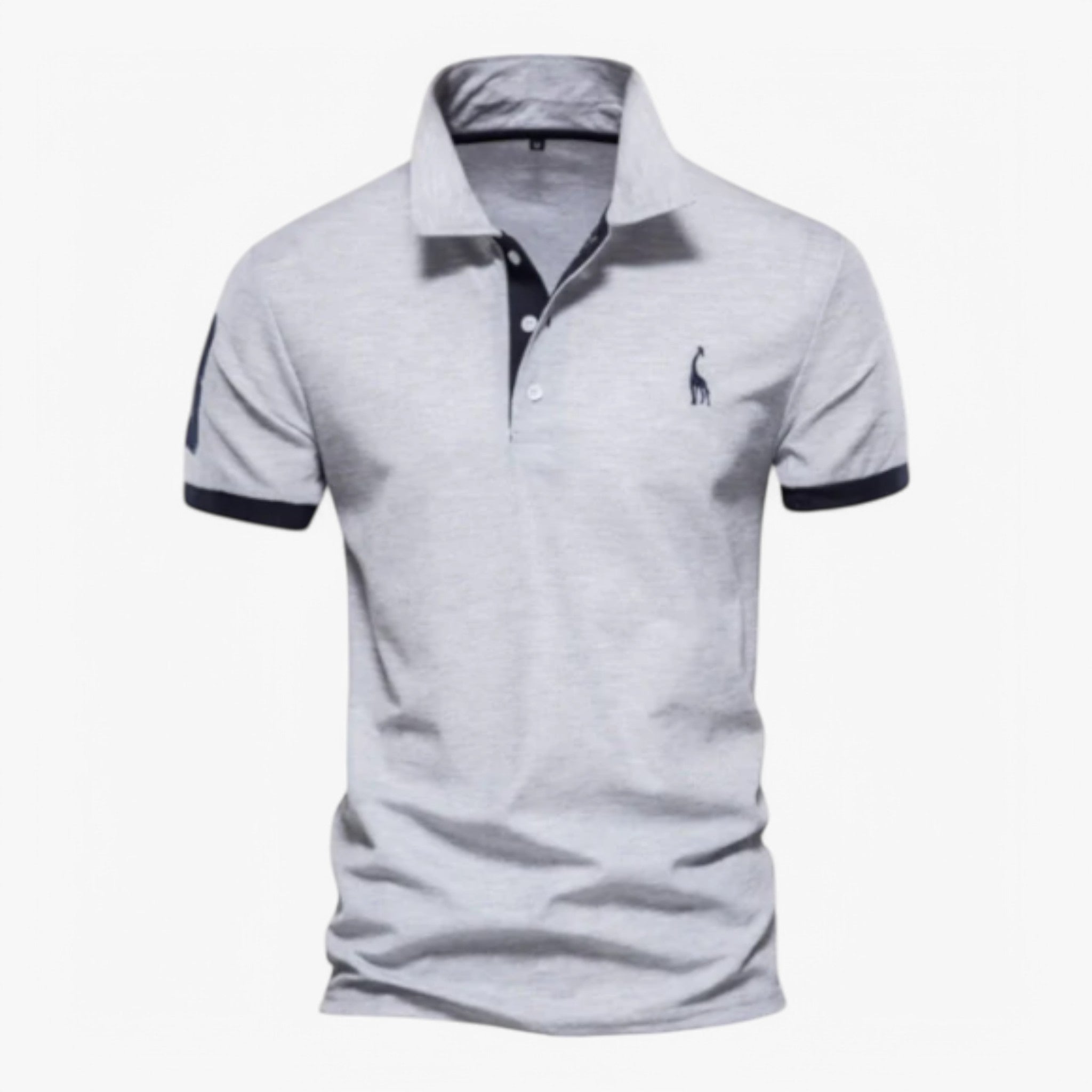Men's Top Clothes : Polo Heren Korte Mouwen van Katoen Slim Fit - Diverse Kleuren en Maten in Grigio van Pantinoshop