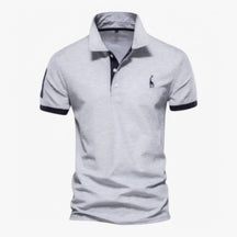 Men's Top Clothes : Polo Heren Korte Mouwen van Katoen Slim Fit - Diverse Kleuren en Maten in Grigio van Pantinoshop