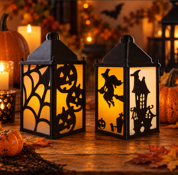 Halloween Lantaarn Waxinelichthouder – Griezelige Sfeerverlichting