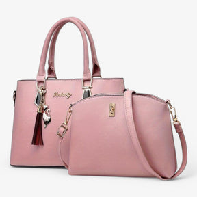 bags : HandBag - PU Leren Tassenset Leer - Lichtroze in Lichtroze van Pantino