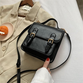 bags : Crossbody Tas Dames Zwart - Mini 5cm Sleutelhanger Formaat - Kunstleer in Zwart van Pantino