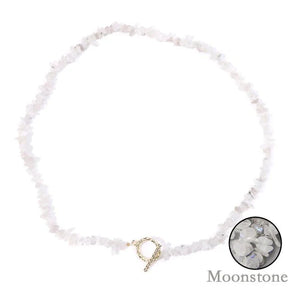 Necklace : Halfedelsteen Ketting Turquoise - Helende Boheemse Gem Grind - Turquoise in Moonstone van Pantino