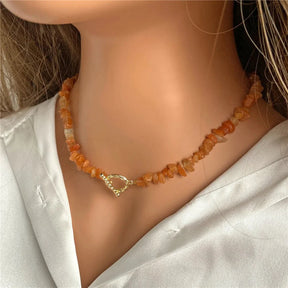 Necklace : Halfedelsteen Ketting Turquoise - Helende Boheemse Gem Grind - Turquoise in van Pantino