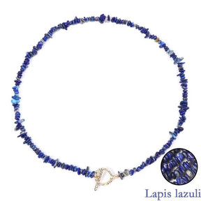 Necklace : Halfedelsteen Ketting Turquoise - Helende Boheemse Gem Grind - Turquoise in Lapis lazuli van Pantino