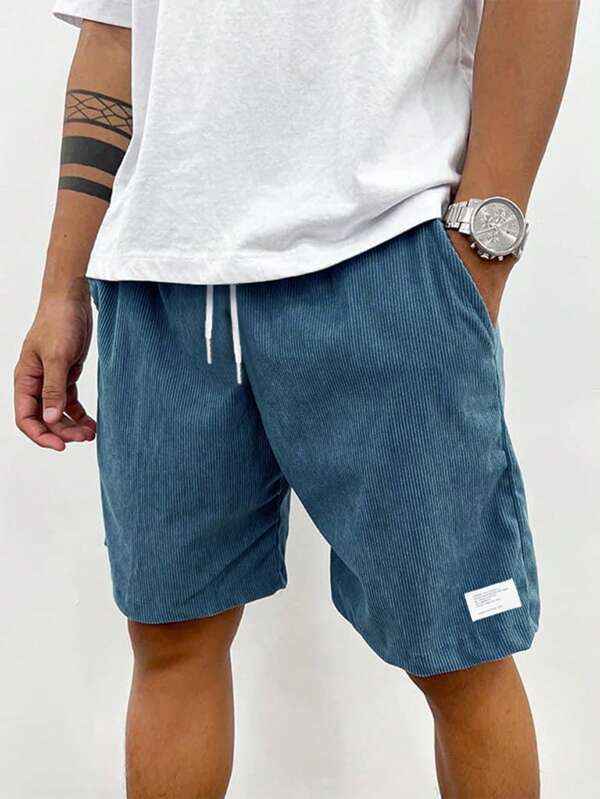 Heren Shorts met Elastische Taille en Koordjes, Relaxed Fit