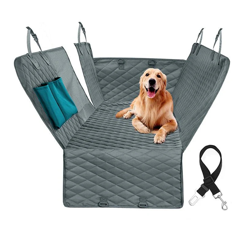 pets : Honden Auto Achterbankhoes Zwart - Bescherming Veiligheid - Oxford in Grijs 152x143cm van Pantino