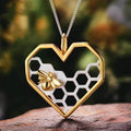 Collana da uomo - Cuore a nido d'ape