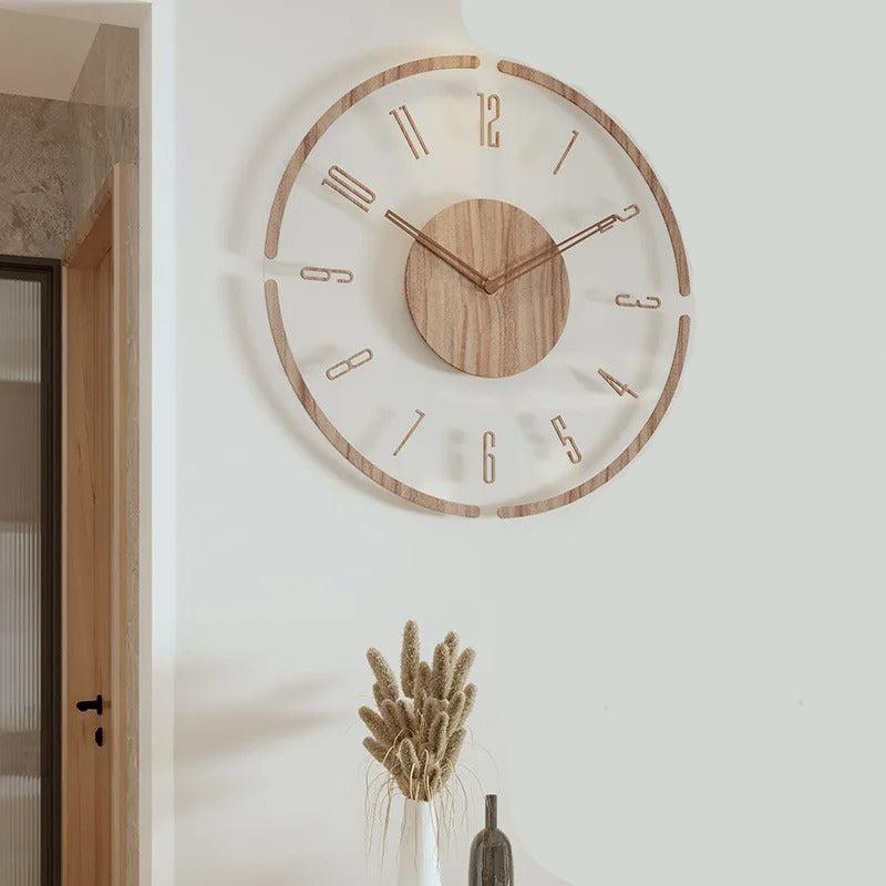 Minimalistische Houten Wandklok – Strak Design, Bestseller