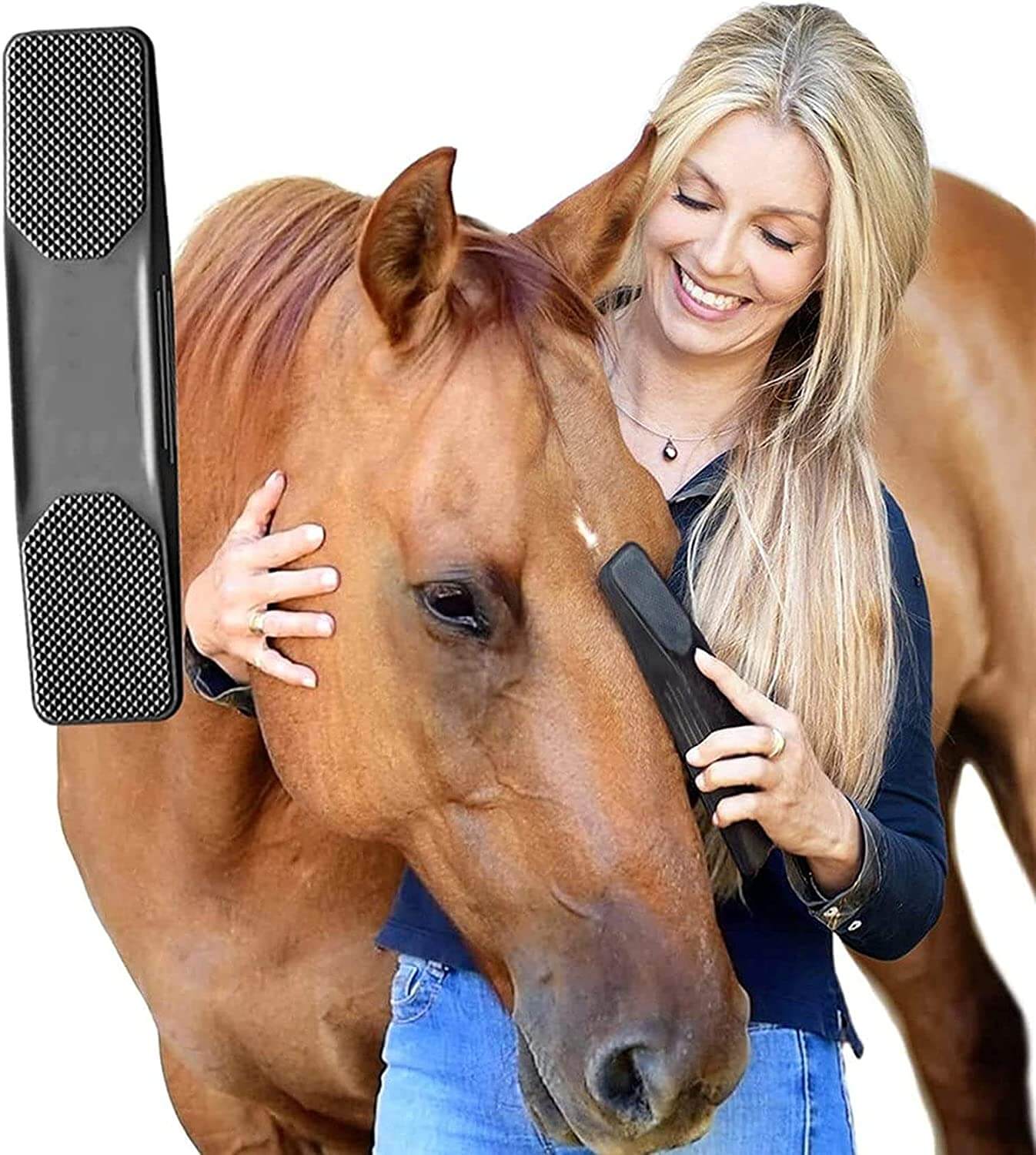 pets : HaloHorse - 6-In-1 Paardenborstel - Zwart in Zwart van Pantino