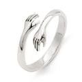Zilveren Hug Ring voor Dames - Verstelbare Omhelzing Ring