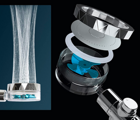 home & garden : HydroBoost Douchekop - Met Filter, Turbo-Straal & Gebouwd om Lang Mee te Gaan - Blauw in van Pantino