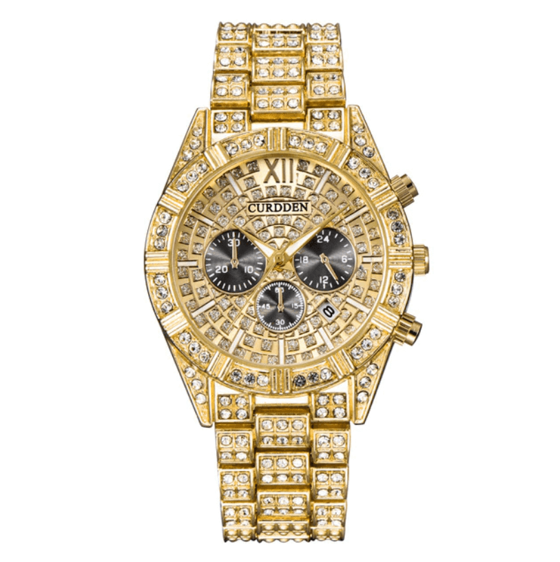 watches : Horloge Rose Goud - Icey Phantom Dames Horloge met Roestvrijstalen Band in Goud van Pantino