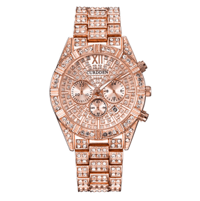 watches : Horloge Rose Goud - Icey Phantom Dames Horloge met Roestvrijstalen Band in van Pantino