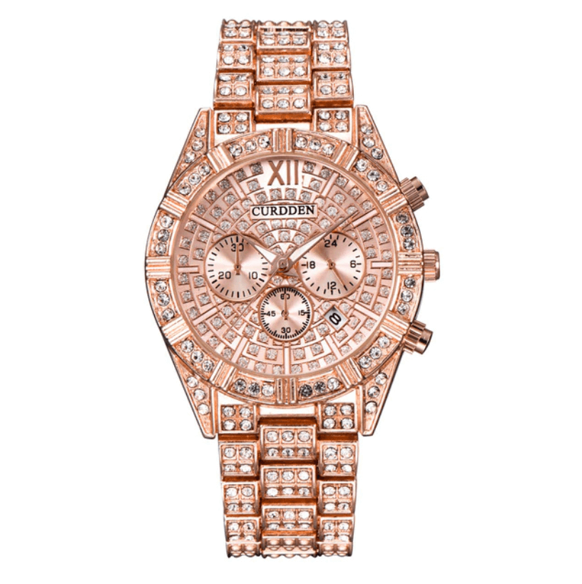 watches : Horloge Rose Goud - Icey Phantom Dames Horloge met Roestvrijstalen Band in van Pantino
