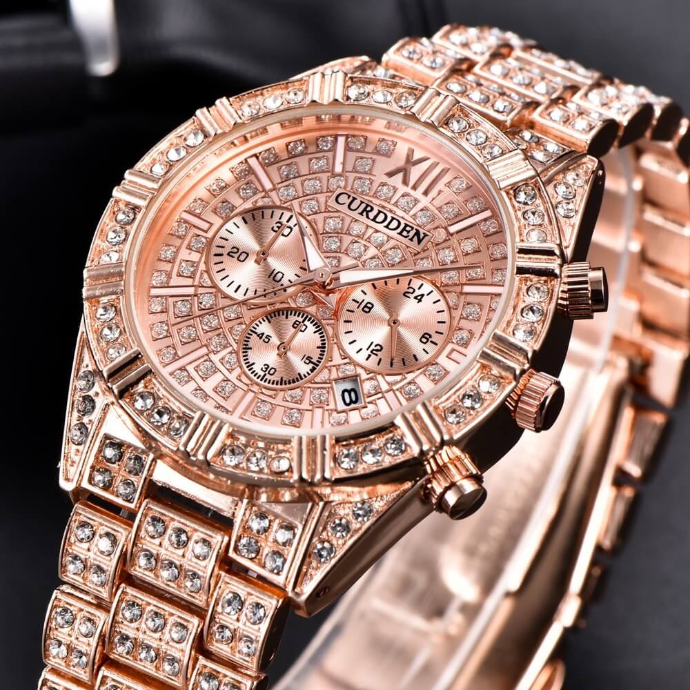 watches : Horloge Rose Goud - Icey Phantom Dames Horloge met Roestvrijstalen Band in van Pantino