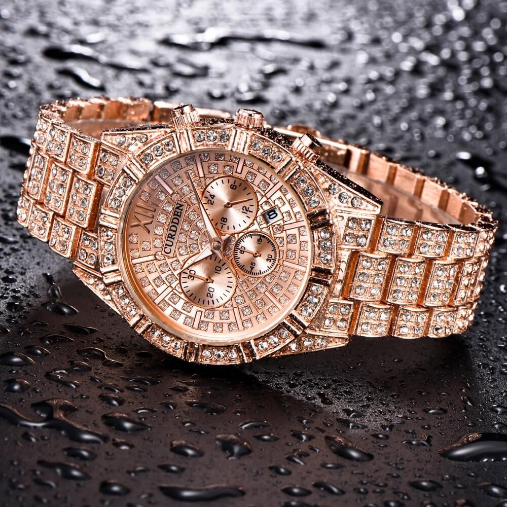 watches : Horloge Rose Goud - Icey Phantom Dames Horloge met Roestvrijstalen Band in Rose Goud van Pantino