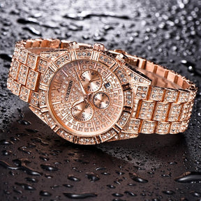 watches : Horloge Rose Goud - Icey Phantom Dames Horloge met Roestvrijstalen Band in Rose Goud van Pantino