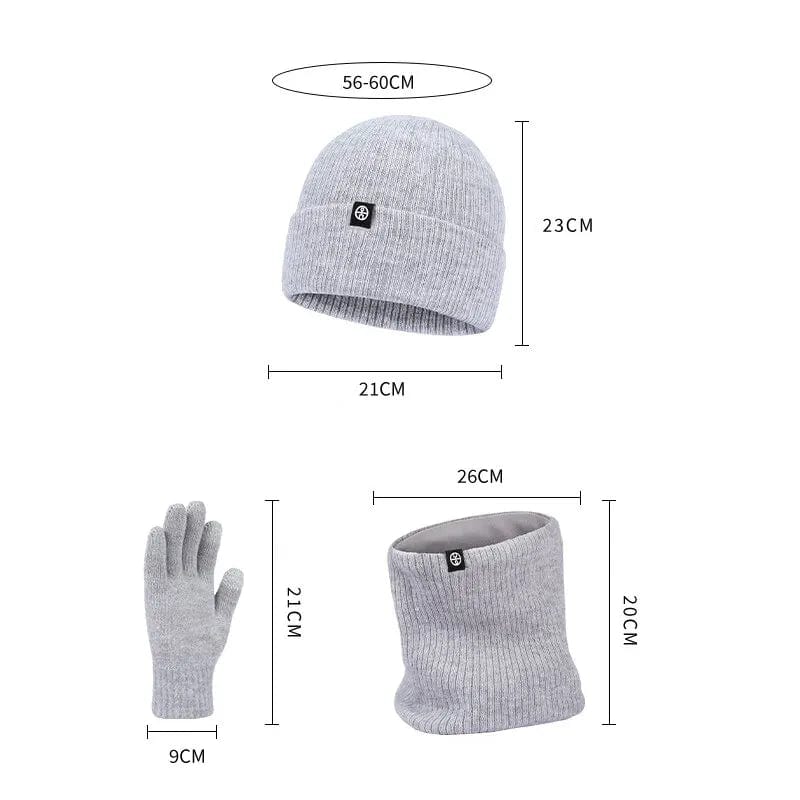 Winter Set : Men 3 in 1 Winter Set Elegant - Zwart in van Pantino