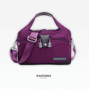 bags : Handtas Zwart - Icone HandBag - Anti-Diefstal in Paars van Pantino