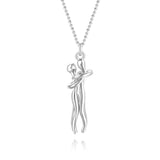 Herzlicher Charm Halskette Damen - Wärme Verbindung Zuneigung - Silber