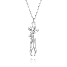 Necklace : Hartelijke Charm Ketting Dames - Warmte Verbinding Genegenheid - Zilver in Zilver van Pantino