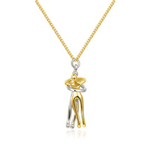 Necklace : Hartelijke Charm Ketting Dames - Warmte Verbinding Genegenheid - Zilver in Goud Zilver van Pantino