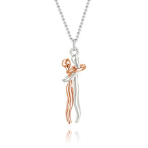 Necklace : Hartelijke Charm Ketting Dames - Warmte Verbinding Genegenheid - Zilver in Roségoud Zilver van Pantino