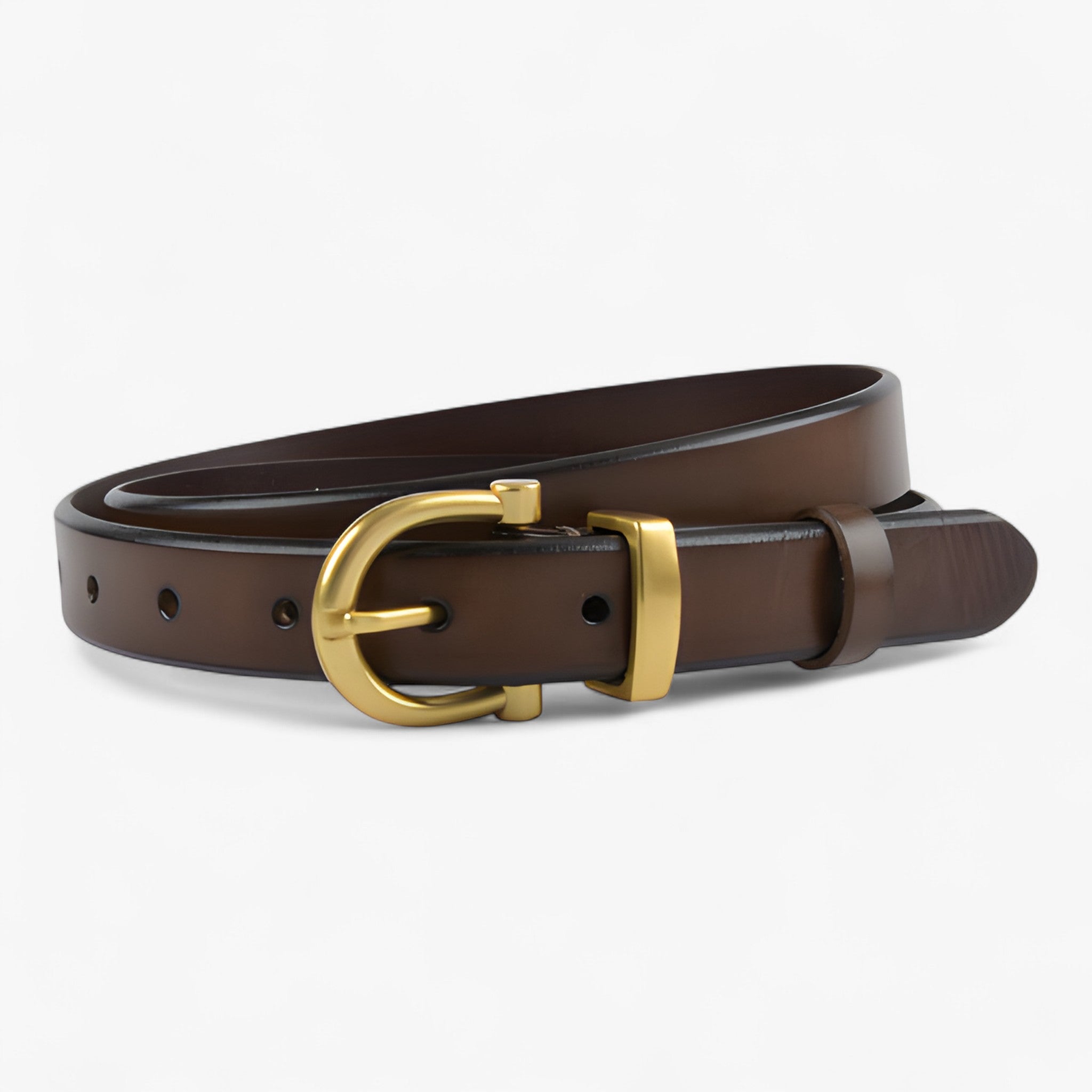 Belt : Leren Riem - Perfect voor Casual en Formele Kleding - Donkerbruin in Donkerbruin 105cm van Pantino