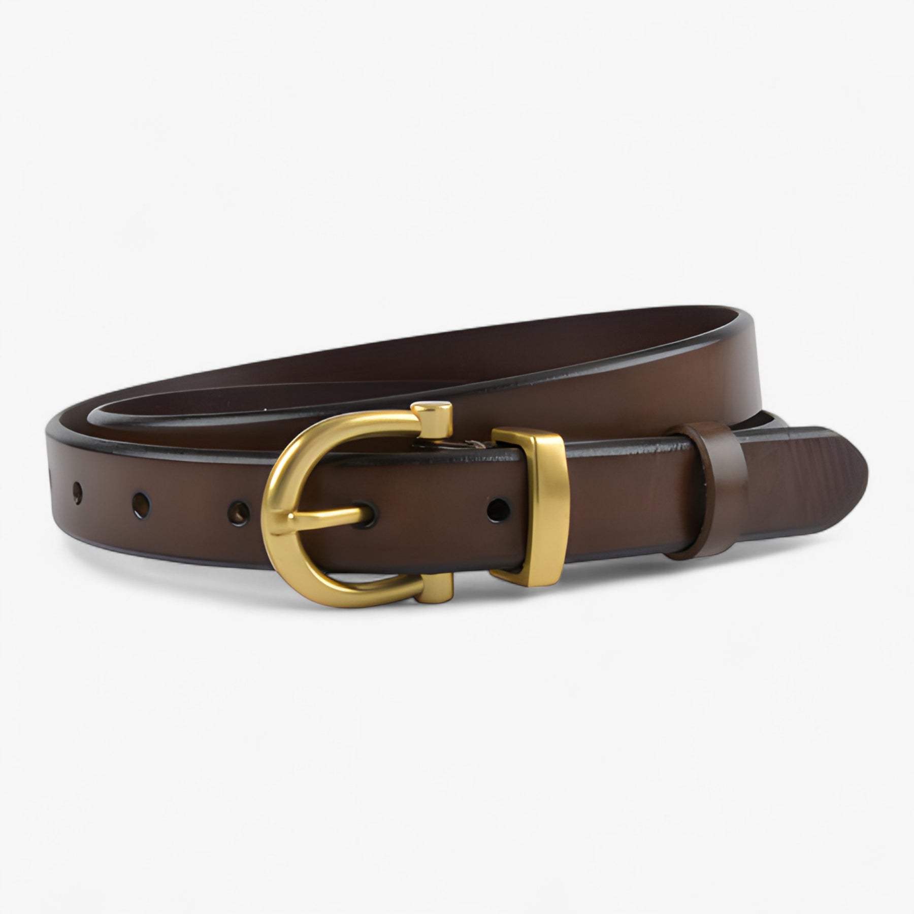 Belt : Leren Riem - Perfect voor Casual en Formele Kleding - Donkerbruin in Donkerbruin 105cm van Pantino