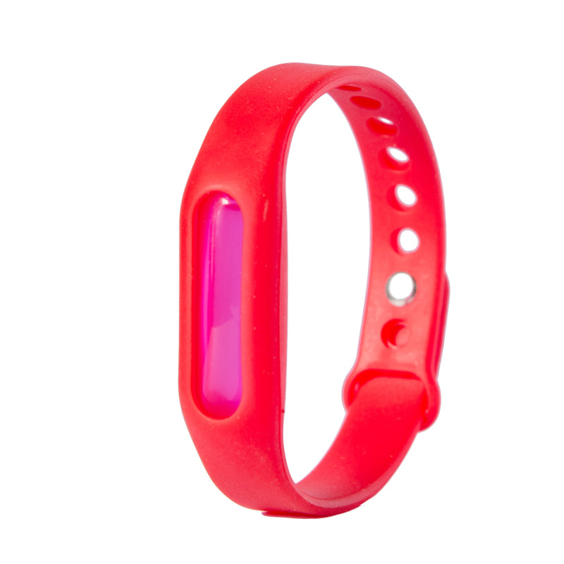 Insect Repellent Wristband : WristRepel - Waterdichte Insectenwerende Polsband - Zwart in Rood van Pantino