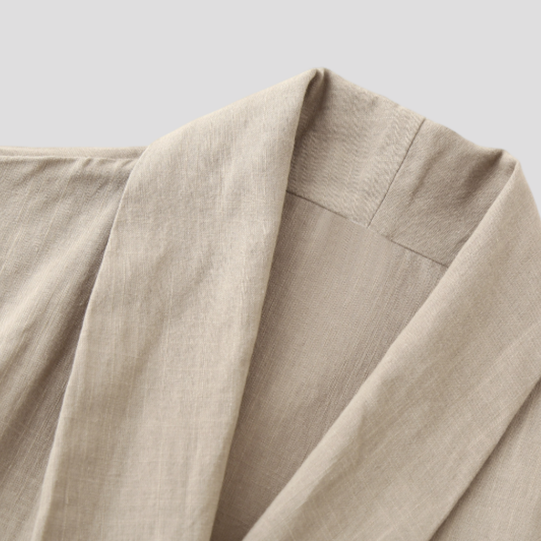 Outfit Sets : Kimono Elegante in Lino da Donna con Cintura - Perfetto per Estate e Primavera in van Pantino