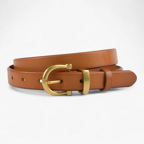 Belt : Leren Riem - Perfect voor Casual en Formele Kleding - Donkerbruin in Karamelbruin 105cm van Pantino