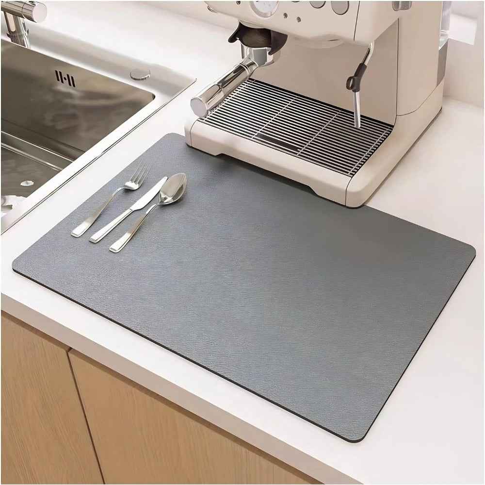 Kitchen Mats : Afwasmat Diatomeeënaarde Sneldrogend Absorberend - 5 Kleuren Zwart Blauw Grijs Wit Groen Small Medium Large in van Casa & Beyond