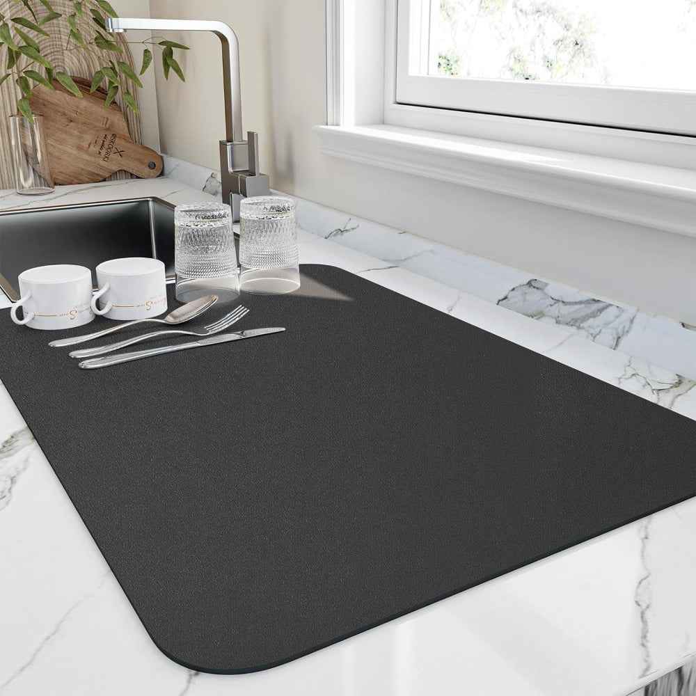 Kitchen Mats : Afwasmat Diatomeeënaarde Sneldrogend Absorberend - 5 Kleuren Zwart Blauw Grijs Wit Groen Small Medium Large in van Casa & Beyond