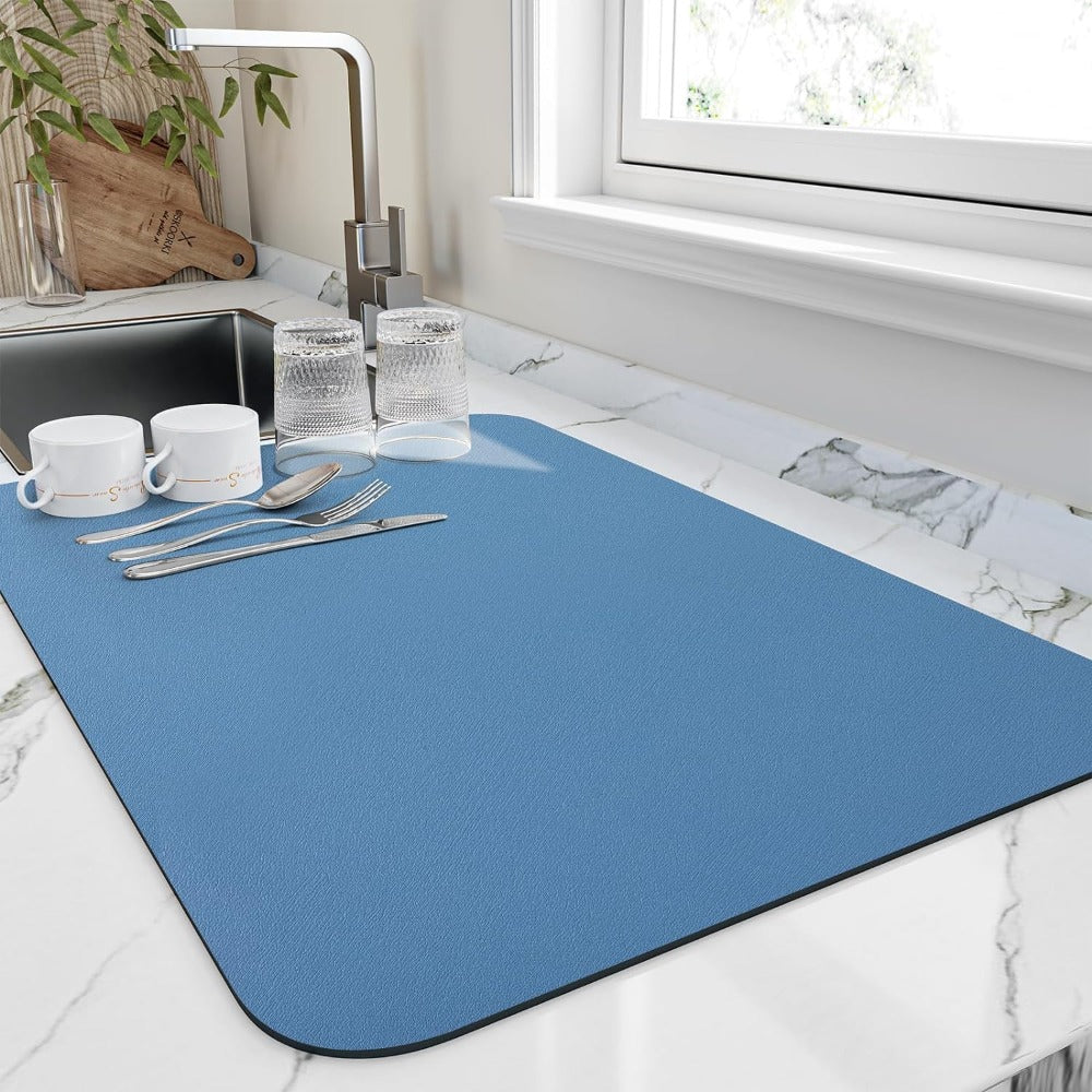 Kitchen Mats : Afwasmat Diatomeeënaarde Sneldrogend Absorberend - 5 Kleuren Zwart Blauw Grijs Wit Groen Small Medium Large in van Casa & Beyond