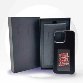 Phone Case : Telefoonhoesje Zwart - Canvas Cover Stijlvol Design - Canvas in van Pantino