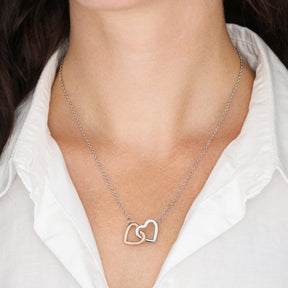 Necklace : Elegante Kleindochter/Moeder Hart in Luxe (Mahonie + LED spot) van Pantino