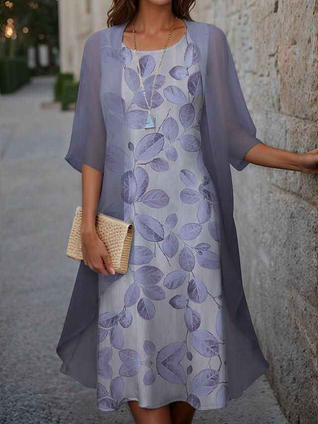 Dress : Liezel | Bloeiende elegante midi-jurk in van Pantinoshop