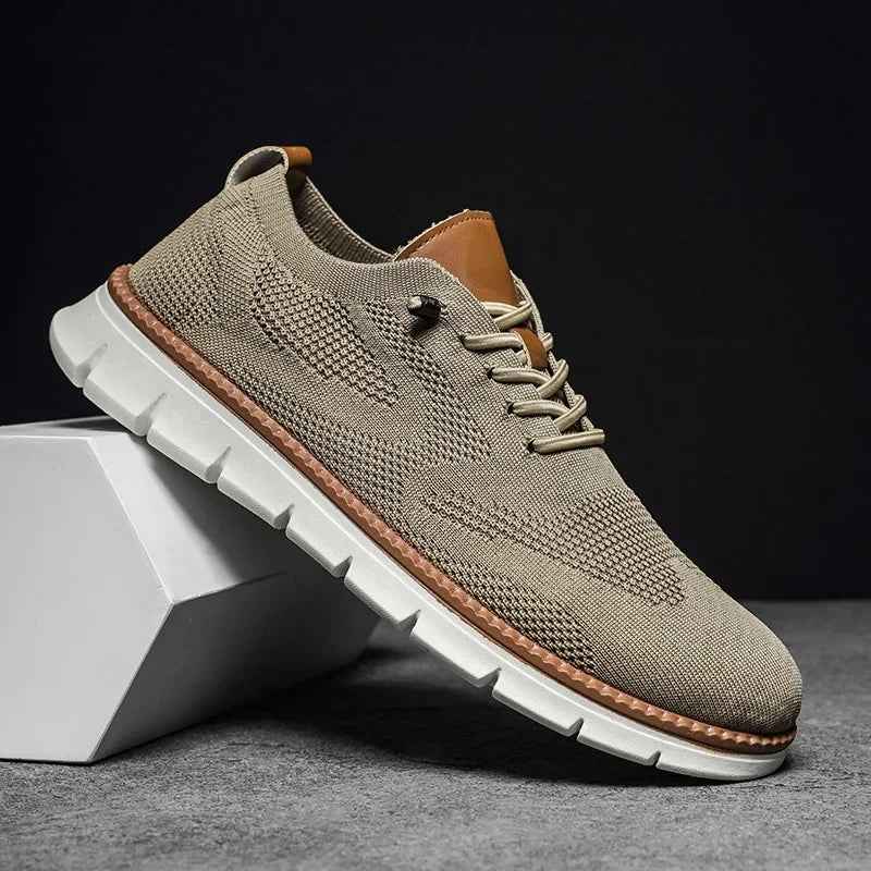 : Herenschoenen Comfortabel Kunstleer Ademend - Klassiek Design in Beige van Pantinoshop
