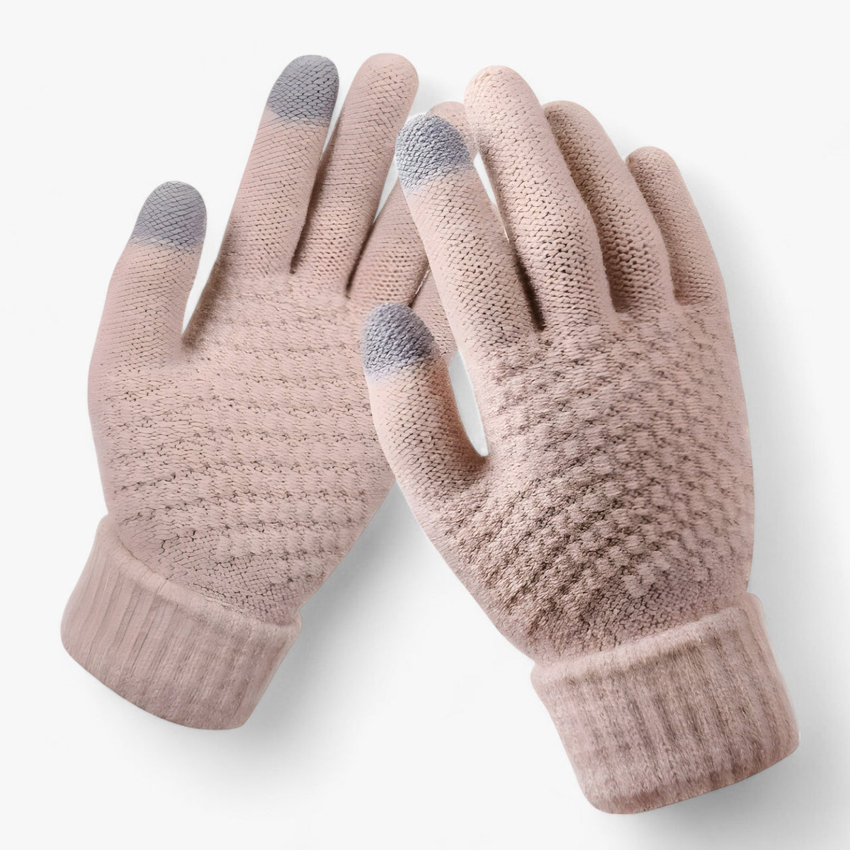 Gloves : Kunststof Handschoenen - Volledige Vinger Snit en Griprand voor de Winter - Khaki in khaki Één maat van Pantino