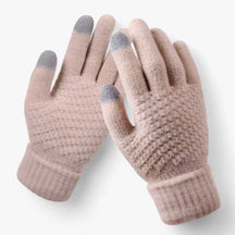 Gloves : Kunststof Handschoenen - Volledige Vinger Snit en Griprand voor de Winter - Khaki in khaki Één maat van Pantino