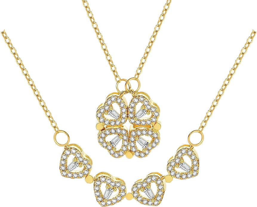 Necklace : Love & Luck - Het Perfecte Symbool dat Je op Twee Manieren Kunt Dragen - Goud in Goud van Pantino