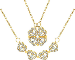 Necklace : Love & Luck - Het Perfecte Symbool dat Je op Twee Manieren Kunt Dragen - Goud in Goud van Pantino
