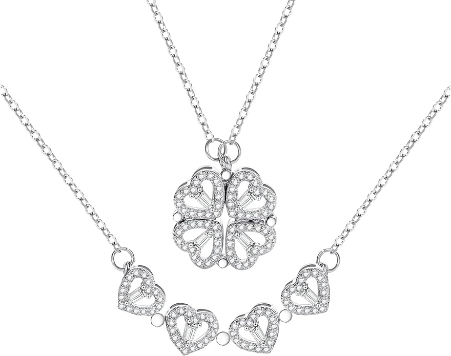 Necklace : Love & Luck - Het Perfecte Symbool dat Je op Twee Manieren Kunt Dragen - Goud in Zilver van Pantino