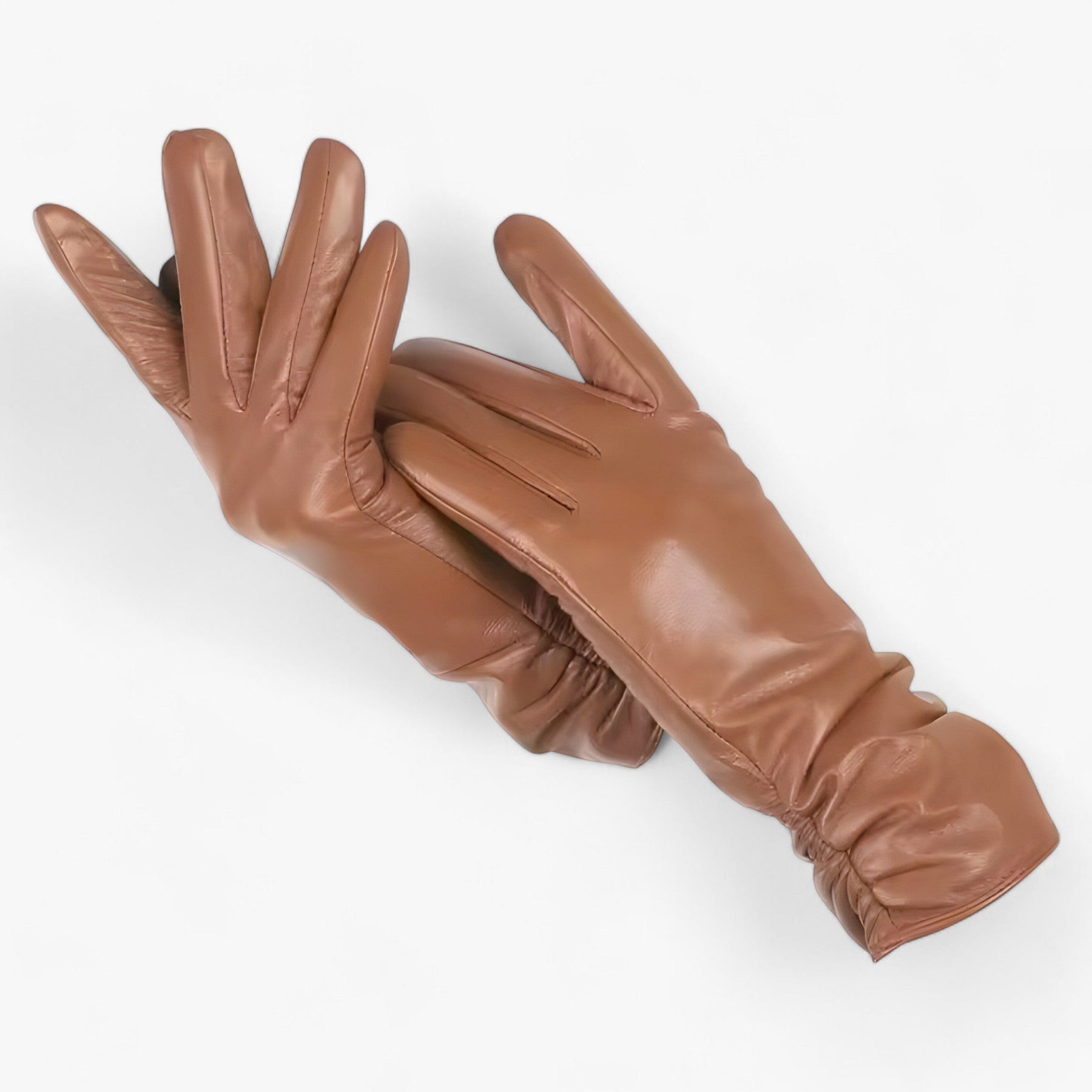 Sheepskin Gloves : Schapenvellen Handschoenen voor Vrouwen Dames - K Klasiek Stijl en Winterbescherming - Blauw Lac in Kaki van Pantino