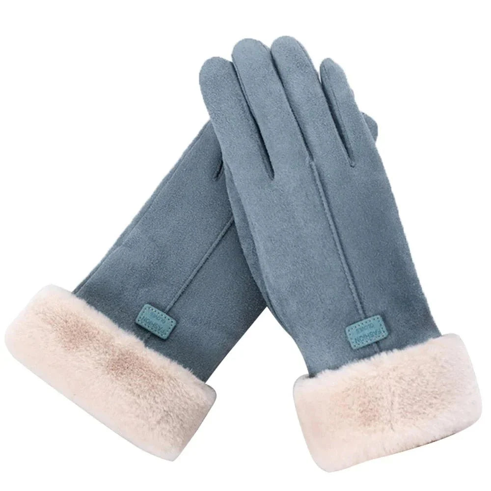 Gloves : Waterwinddichte Handschoenen Roze - Winter Outdoor Sport - Nylon in Blauw van Pantino