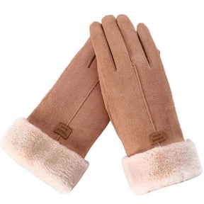Gloves : Waterwinddichte Handschoenen Roze - Winter Outdoor Sport - Nylon in Bruin van Pantino