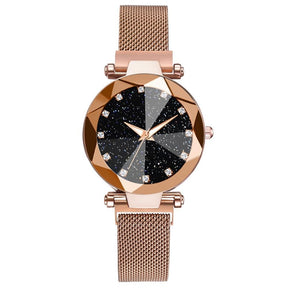 watches : Dameshorloge Goud - Kristal Sterren Galaxy Look Magnetisch - RVS in Goud van Pantino