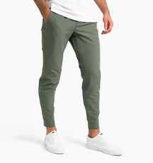 Pants : Victor Stretch Slang Zwart in Groen van Pantino